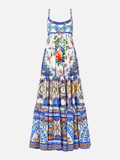 CAMILLA LONG DRESS WITH JERSEY BODICE