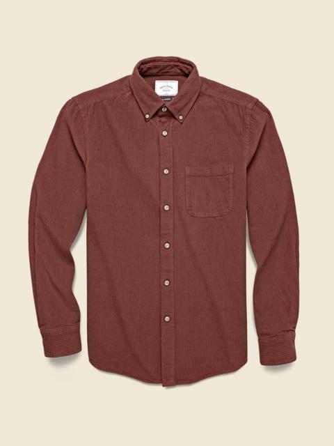 Portuguese Flannel Corduroy Lobo Shirt - Bordeaux
