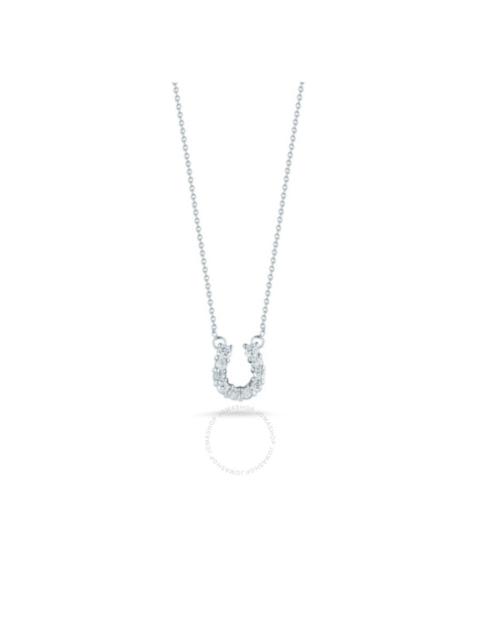 Other Designers Roberto Coin 18K White Gold Tiny Treasures Diamond Horseshoe Necklace - 001628Awchx0