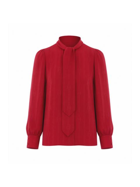 GUCCI Gucci Women Interlocking G Chain Silk Jacquard Shirt