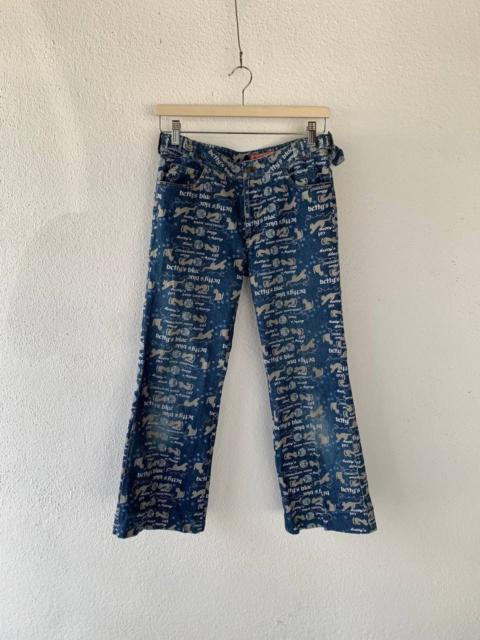 Other Designers Japanese Brand - Japaneese Brand Betty’s Blue Shinji Abe Fullprint Design