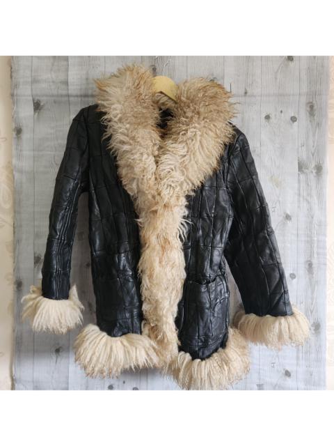 Other Designers Vintage Patches Genuine Leather Fur Jacket