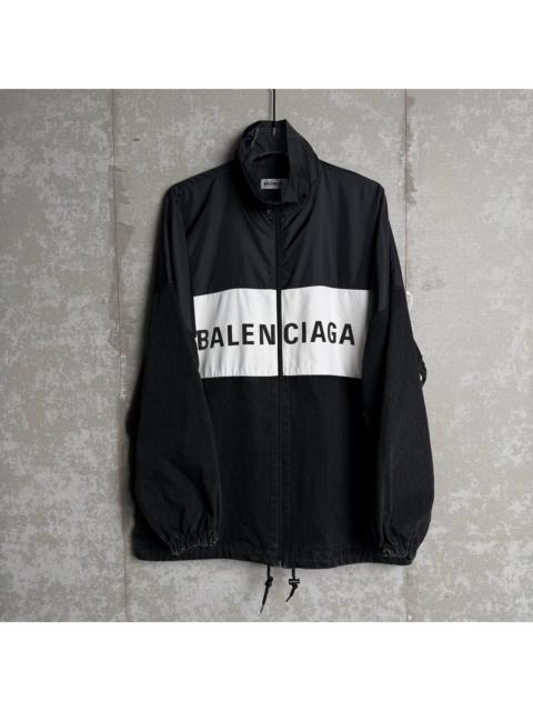 BALENCIAGA Balenciaga Black White Panel Logo Jacket