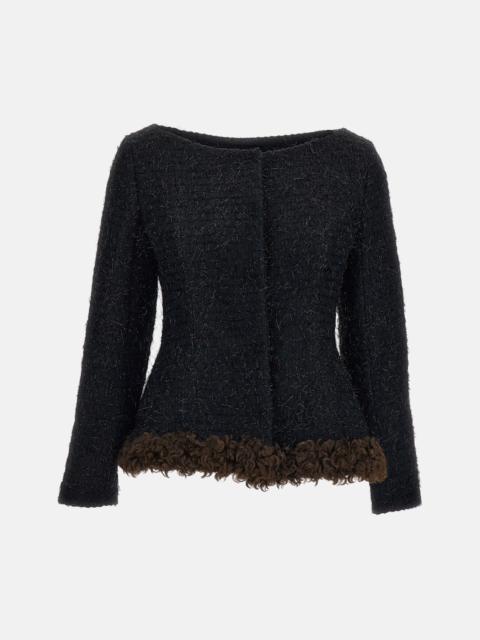 Simone Rocha Simone Rocha Women Round Sculpt Faux Fur Detail Bustle Jacket