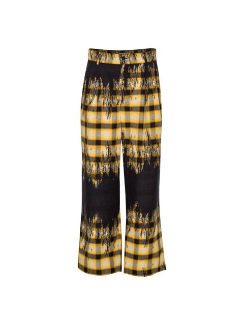 HENRIK VIBSKOV HANDS DOWN PANTS - BLURRY BLACK YELLOW CHECK