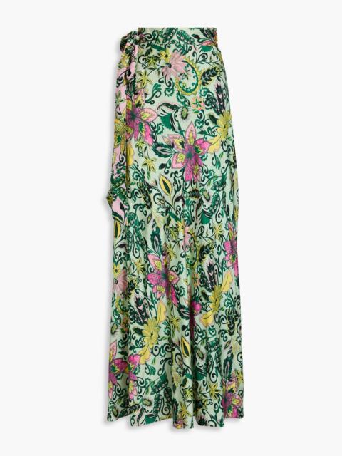 DIANE VON FURSTENBERG Krisa reversible floral-print crepe de chine maxi wrap skirt