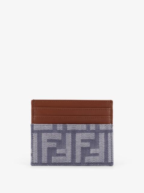 FENDI Fendi Women Leather And Ff Jacquard Fabric Cardholder