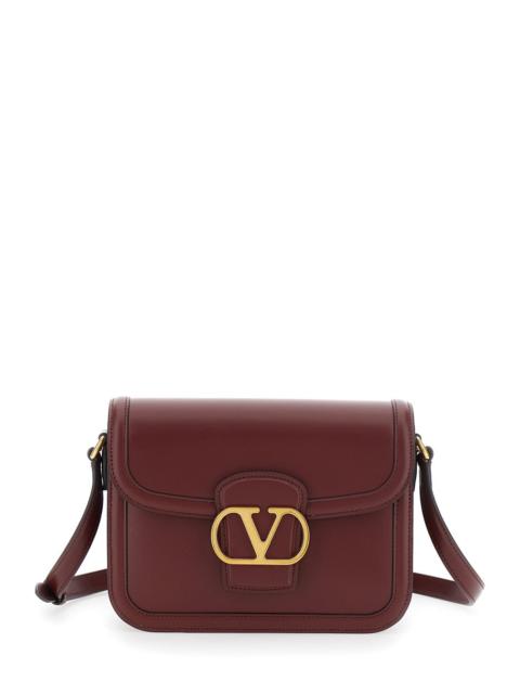 Valentino Valentino Garavani Women '9To5' Red Crossbody Bag With Vlogo Detail On The Front And Adjustable Shou