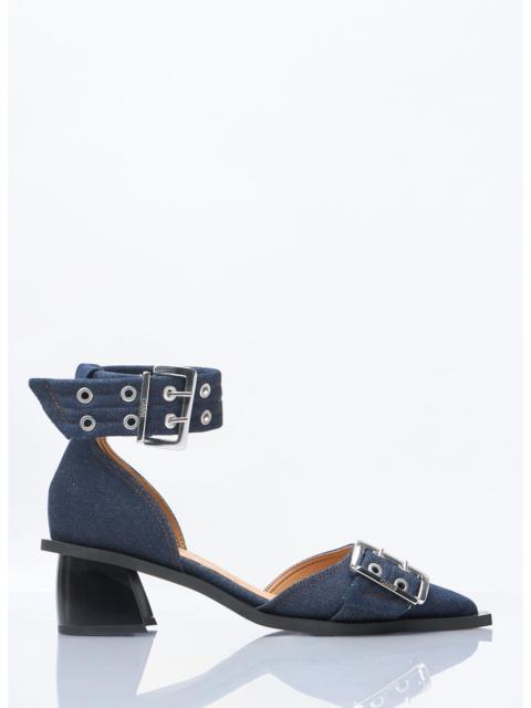 GANNI Ganni Women Feminine Buckle Open Cut Pumps