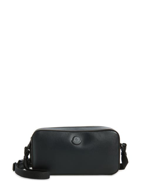 Moncler Moncler Carlo Leather Crossbody Bag in Black at Nordstrom