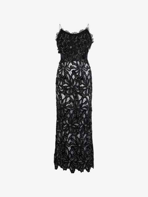 Roberto Cavalli Floral Lace Dress