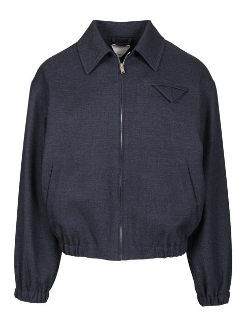 Bottega Veneta Melange Wool Jacket Jackets Blue