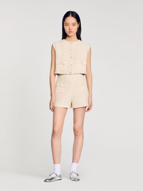 Sandro DECORATIVE TWEED SHORTS