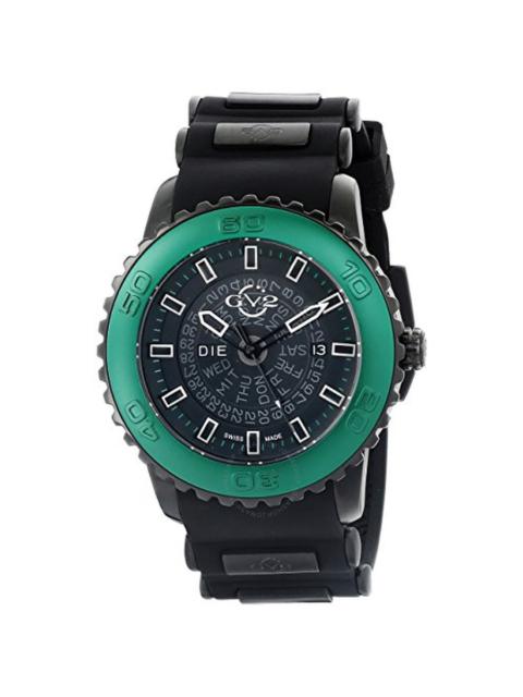Other Designers GV2 by Gevril Aurora Black Dial Silicone Men's Watch 9705