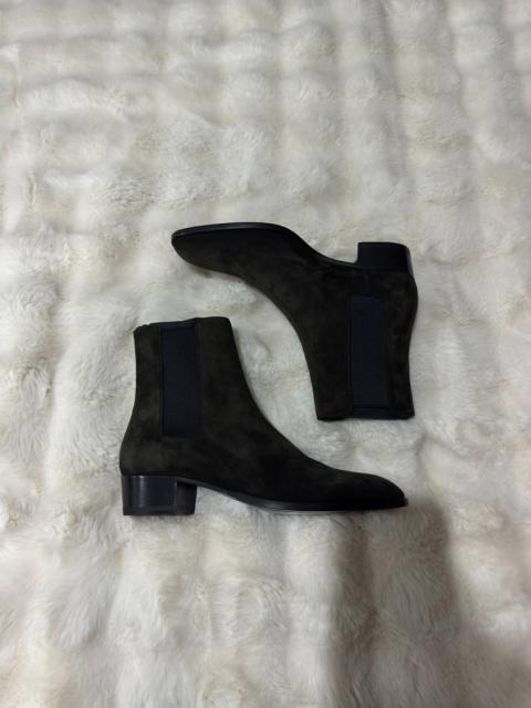 SAINT LAURENT Saint Laurent YSL New Suede Chelsea Boots
