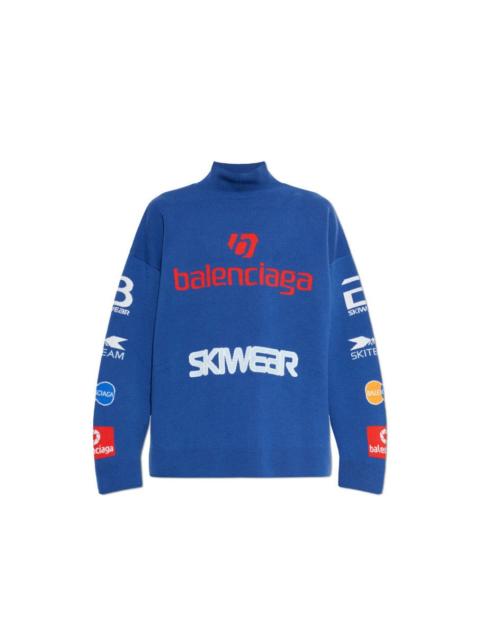 BALENCIAGA BALENCIAGA Skiwear Blue Wool Sweater & Authentic (Men's size