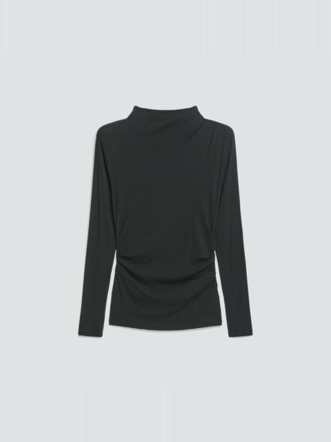 Theory Mock Neck Top in Soft Rib