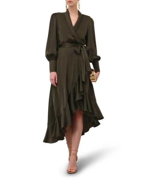Zimmermann SILK WRAP MIDI DRESS