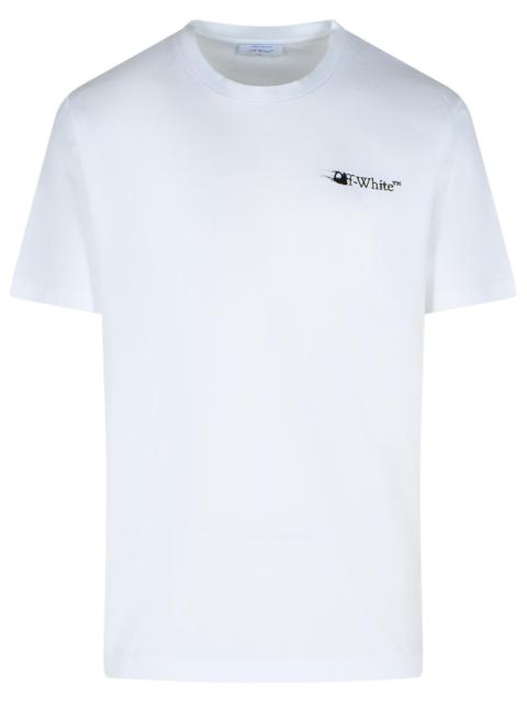 Off-White Off-White 'Ink Arrow' White Cotton T-Shirt Men