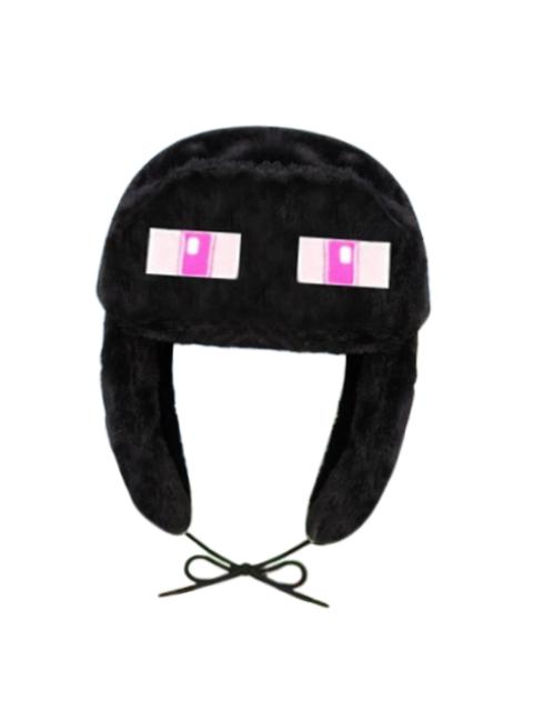 Other Designers Japanese Cartoon Anime Minecraft Creeper Ushanka Green Hat Cute Y2K Warm Earflap Trapper Hat Bomber
