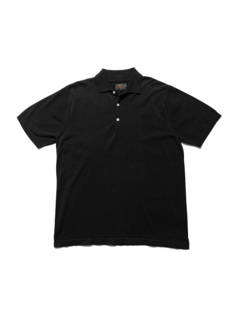 BEAMS PLUS Knit Polo Solid 12G Black