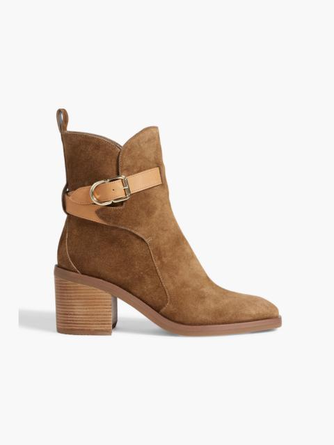 3.1 Phillip Lim Alexa leather-trimmed suede ankle boots