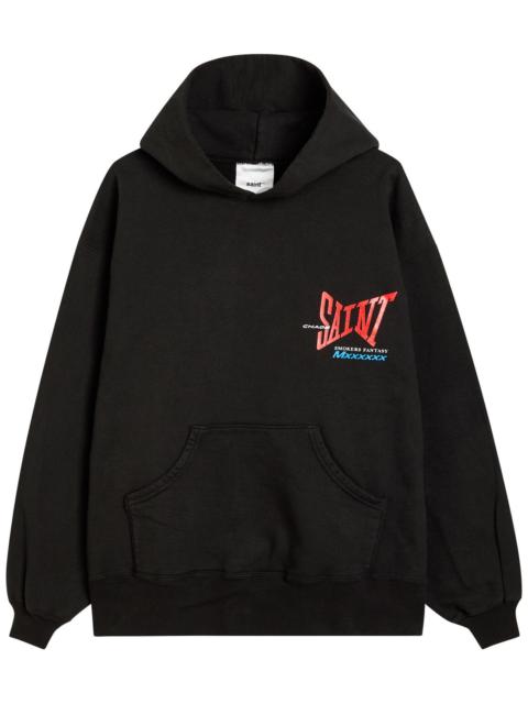 SAINT M×××××× Saint Mxxxxxx Logo-print Hooded Cotton Sweatshirt