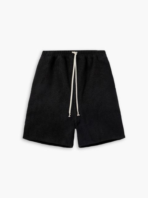 Rick Owens Straight-leg cashmere-fleece drawstring shorts