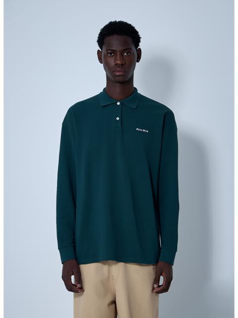 Other Designers Miu Miu Men Logo Motif Polo Shirt
