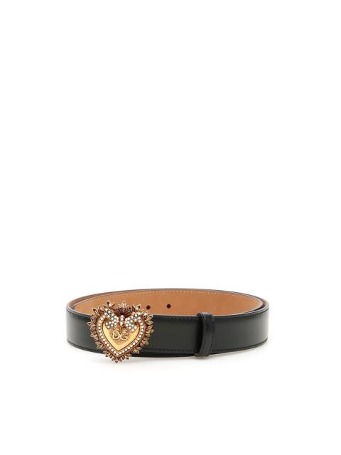 Dolce & Gabbana Devotion Leather Belt Women