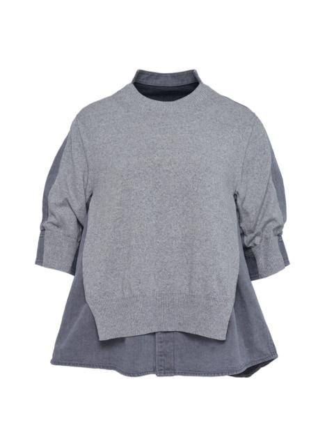 sacai Denim x Knit Pullover