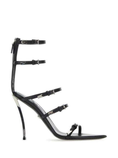 VERSACE Versace Women Black Leather Sandals