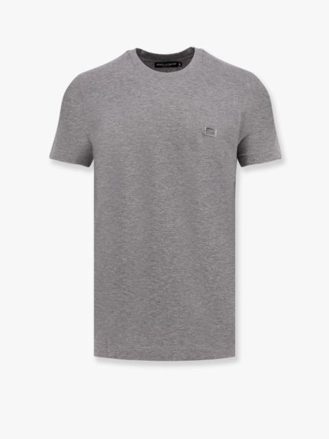 Dolce & Gabbana Dolce & Gabbana Cotton T-Shirt With Metal Logo Detail