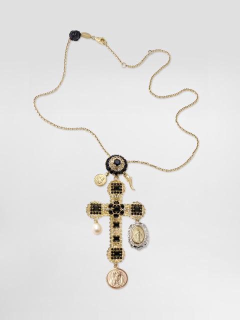 Dolce & Gabbana Sicily Necklace 18-carat yellow gold and black sapphires