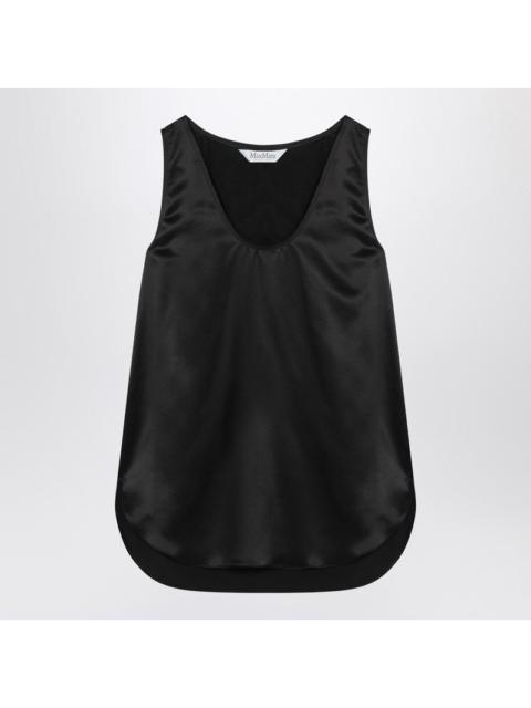 Max Mara Top Black Silk Satin Women