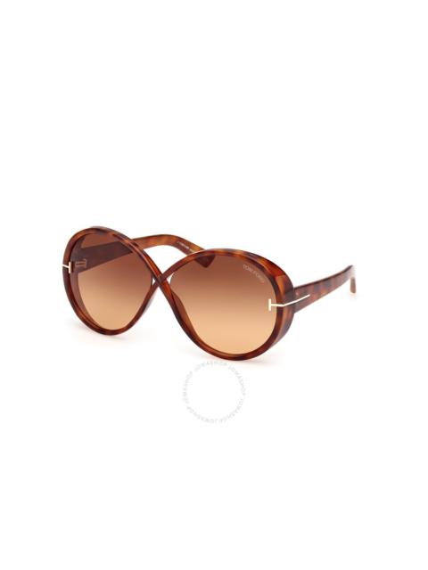 TOM FORD Tom Ford Edie Brown Gradient Butterfly Ladies Sunglasses FT1116 53F 64