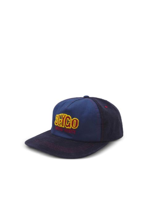 NICHOLAS DALEY SLYGO EMBROIDERED CORDUROY CAP