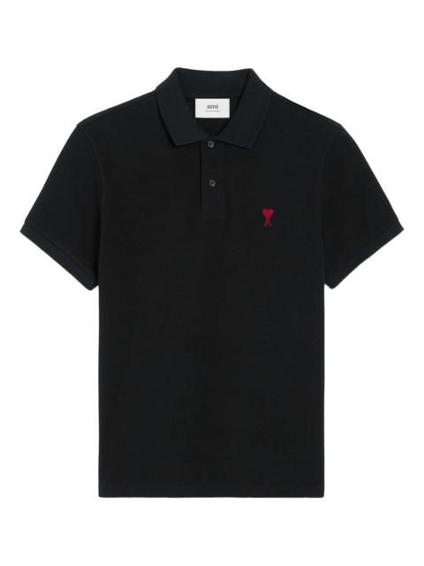 AMI Paris Embroidered-heart Polo Shirt