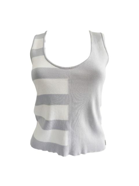 CHANEL Chanel Women's Grey and White Vest