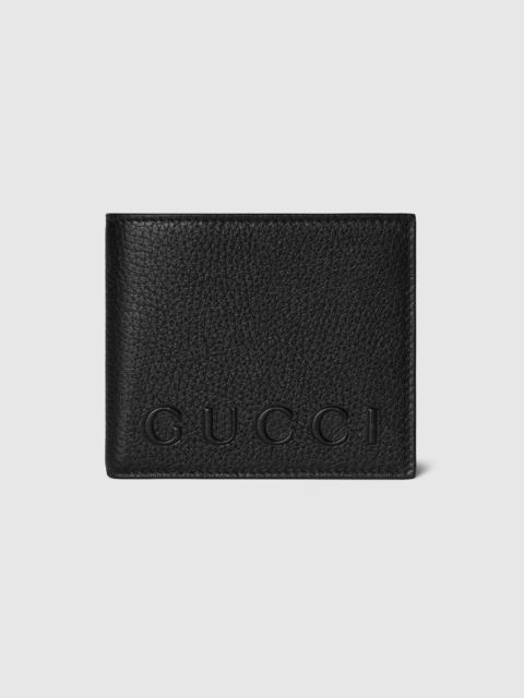 Bi-fold wallet with logo