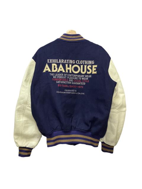 Other Designers Vintage - Vintage Abahouse Varsity Leather Jacket