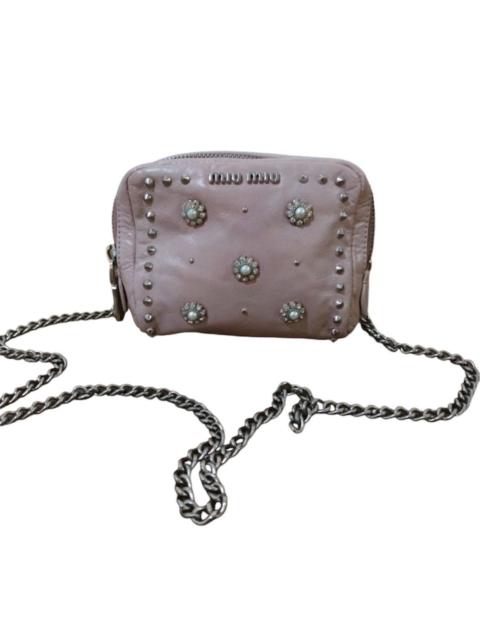 Miu Miu crossbody chain leather with stud bag