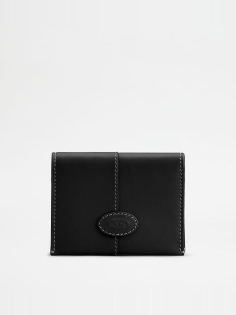 Tod's CARD HOLDER IN LEATHER - BLACK