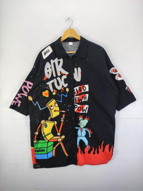 Other Designers Print All Over Me - Anhelon Robotic Pusst Not War Shirt Button Up