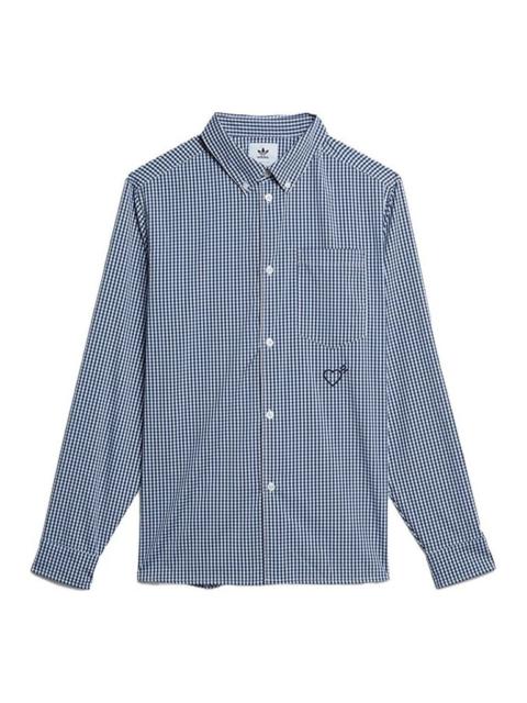 adidas adidas originals x HUMAN MADE Crossover Embroidered Long Sleeves Shirt Blue GM4633