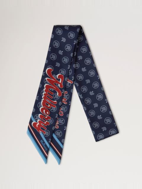 Mulberry Skinny Scarf - From England with Love
Night Sky & Poplin Blue Recycled Polyester