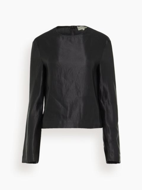Loulou de Saison Round Neck Blouse in Black