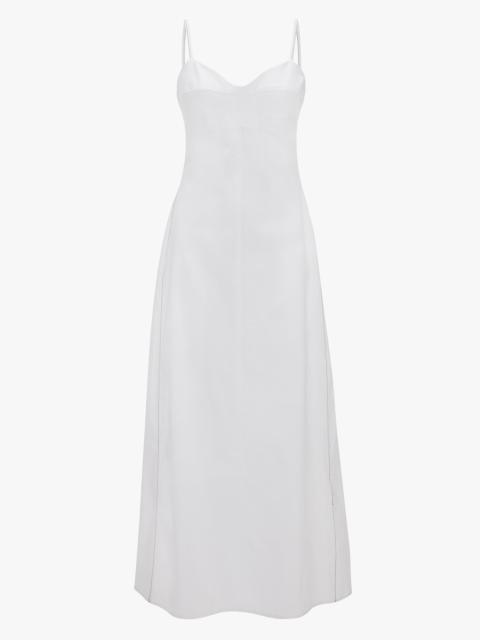 Victoria Beckham Cami Fit And Flare Midi Dress In White