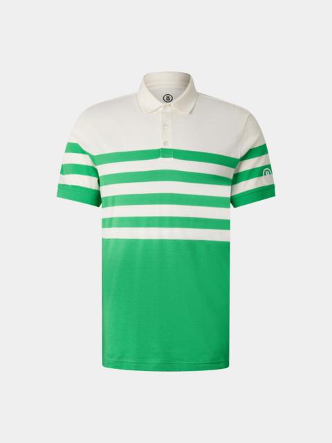 BOGNER Antonio functional short-sleeved top in Green/Off-White