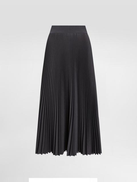 Dolce & Gabbana Pleated woolen calf-length circle skirt